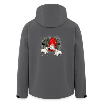 St. Nicholas Christmas Christmas Xmas Dwarf - Men’s Recycled Softshell Jacket by Stanley/Stella - black - Back - AI Model Male 185 light (185cm)