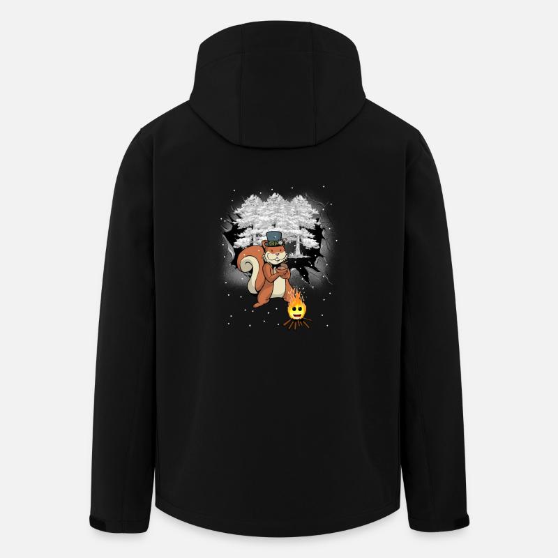 Winter Forest Squirrel Kids - Men’s Recycled Softshell Jacket by Stanley/Stella - black