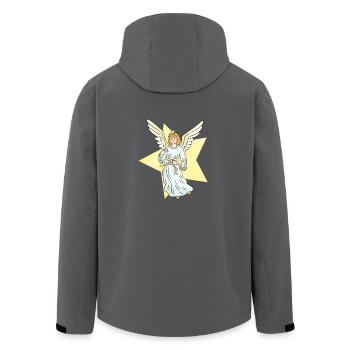 Christmas Angel Angel Xmas Christmas - Men’s Recycled Softshell Jacket by Stanley/Stella - anthracite - Back - AI Model Male 185 light (185cm)