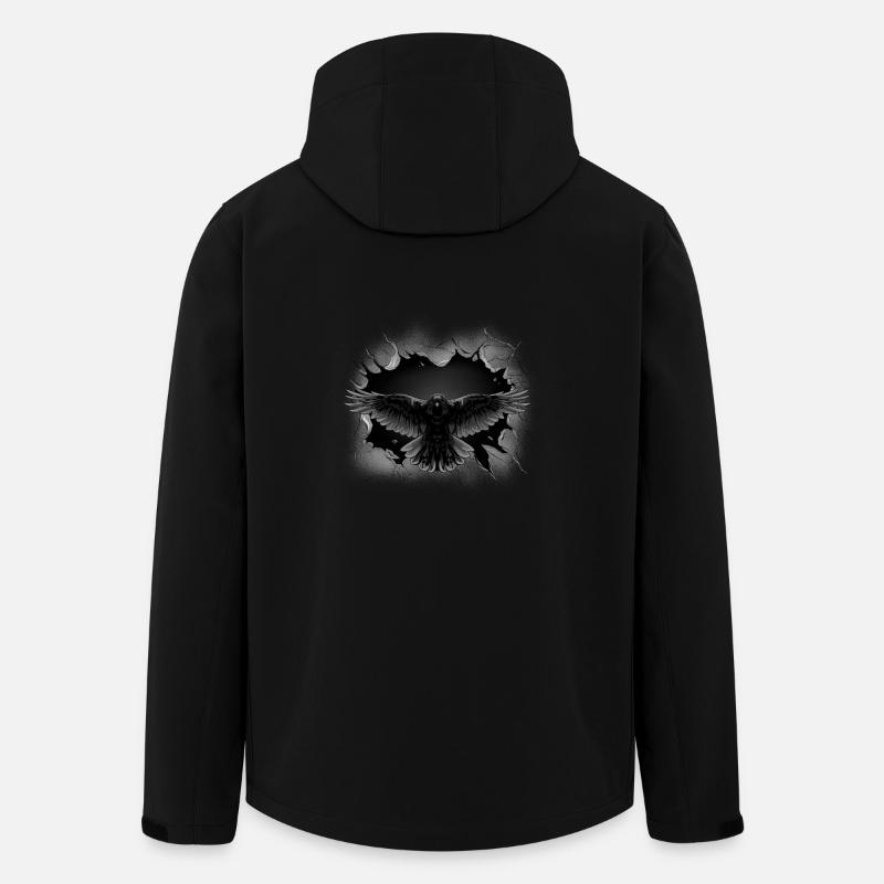 Halloween Rabe Krähe - Recycelte Männer Softshell-Jacke von Stanley/Stella - Schwarz