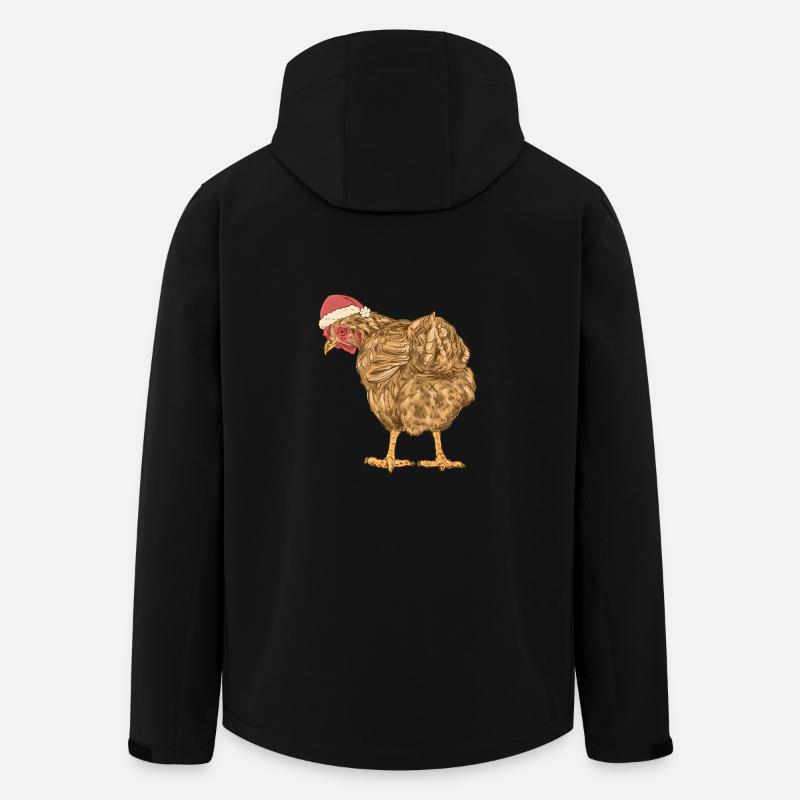 Huhn Nikolaus Henne Weihnachtsmann Federvieh Xmas - Recycelte Männer Softshell-Jacke von Stanley/Stella - Schwarz