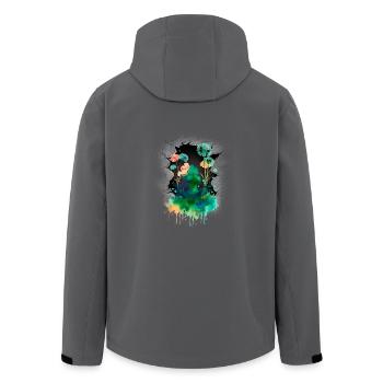 Mystique, Nature, Amoureux de la nature, Fleurs, Yoga - Veste softshell homme en polyester recyclé Stanley/Stella - noir - Dos - AI Model Male 185 light (185cm)