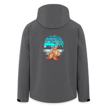 Fuchs Füchse Natur Naturliebhaber Kinder Kind - Recycelte Männer Softshell-Jacke von Stanley/Stella - Schwarz - Hinten - AI Model Male 185 light (185cm)