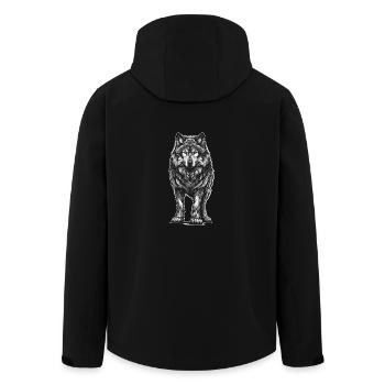 Halloween Loup Loups Mystique - Veste softshell homme en polyester recyclé Stanley/Stella - noir - Dos - AI Model Male 185 light (185cm)