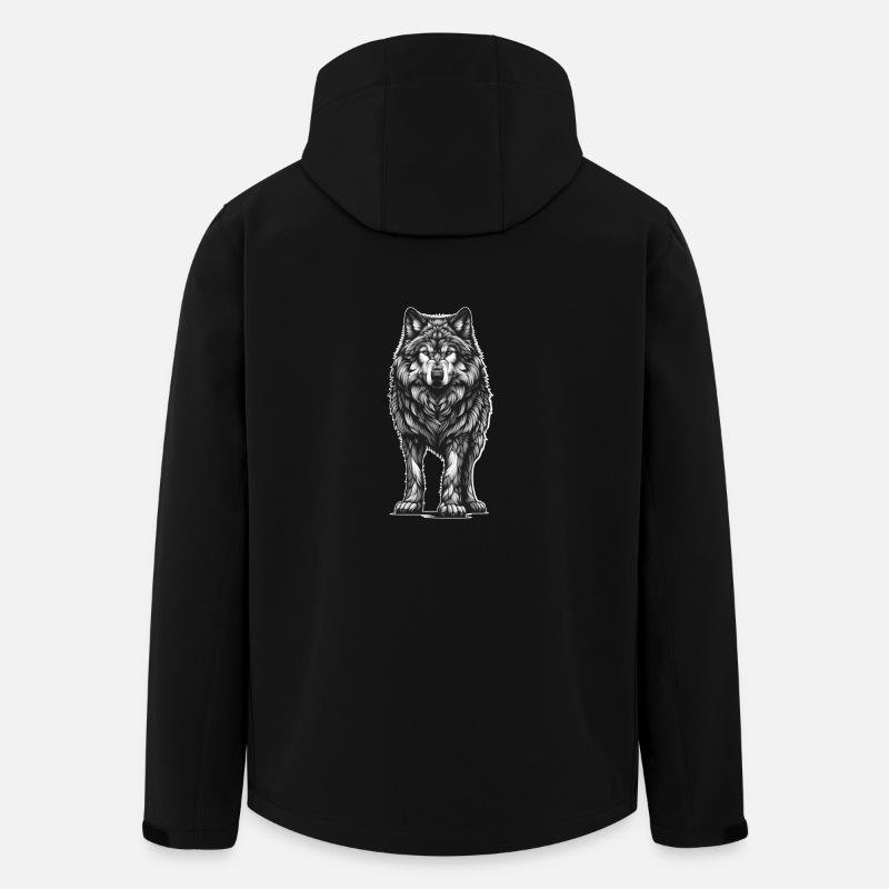 Halloween Wolf Wolves Mystical - Men’s Recycled Softshell Jacket by Stanley/Stella - black