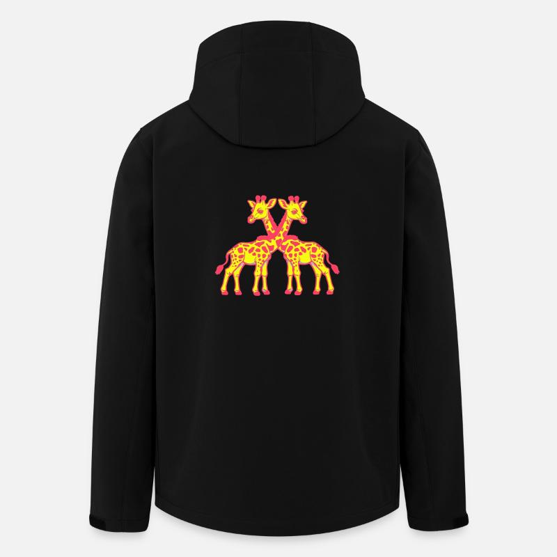 Giraffe Giraffen Zoo Zootiere Kinder Kind Safari - Recycelte Männer Softshell-Jacke von Stanley/Stella - Schwarz