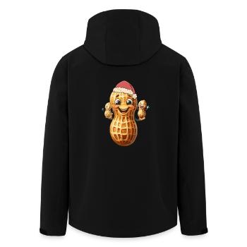 Cacahuète Cacahuètes Père Noël Noix Enfant - Veste softshell homme en polyester recyclé Stanley/Stella - noir - Dos - AI Model Male 185 light (185cm)