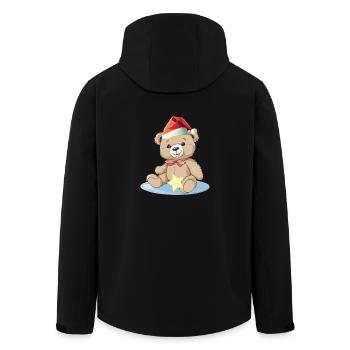 Santa Claus Teddy Teddy Bear Bear Kids - Men’s Recycled Softshell Jacket by Stanley/Stella - black - Back - AI Model Male 185 light (185cm)