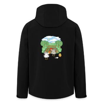 Garten Hobbygärtner Hühner Huhn Küken Eier - Recycelte Männer Softshell-Jacke von Stanley/Stella - Schwarz - Hinten - AI Model Male 185 light (185cm)