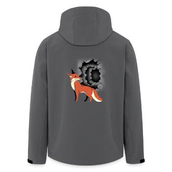 Märchen Fuchs Füchse Füchsin Märchenfigur Kinder - Recycelte Männer Softshell-Jacke von Stanley/Stella - Schwarz - Hinten - AI Model Male 185 light (185cm)
