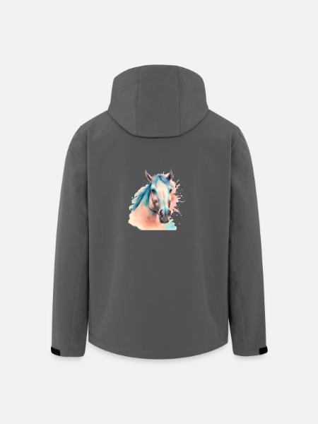 Pferd Pferde Pferdekopf - Recycelte Männer Softshell-Jacke von Stanley/Stella - Schwarz