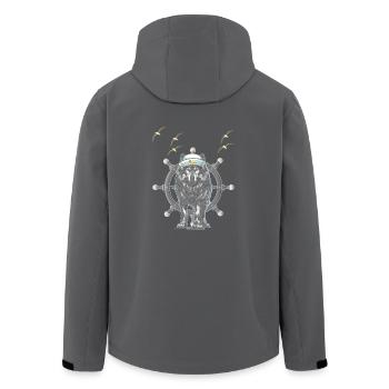 Dog Sailing Sailing Ship Maritime Dogs Sailors - Men’s Recycled Softshell Jacket by Stanley/Stella - anthracite - Back - AI Model Male 185 light (185cm)