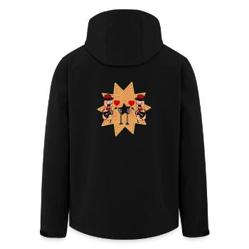 Peanut Musician Guitarist Guitarist Peanuts - Men’s Recycled Softshell Jacket by Stanley/Stella - black - Back - AI Model Male 185 light (185cm)