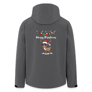 Weihnachten Rentier Weihnachtsmütze Sterne Lustig - Recycelte Männer Softshell-Jacke von Stanley/Stella - Schwarz - Hinten - AI Model Male 185 light (185cm)
