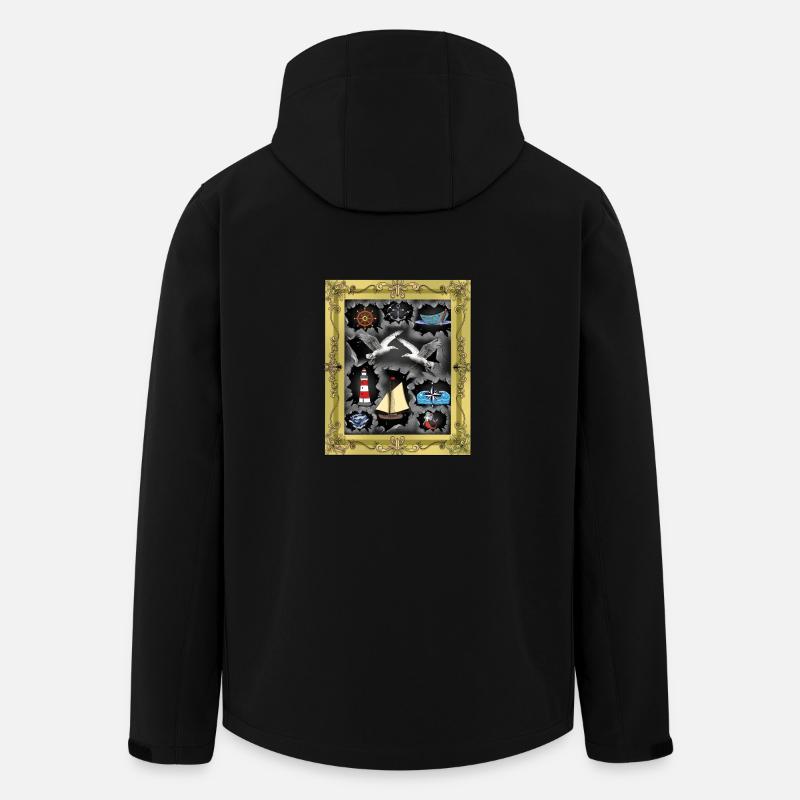 Marins marins des Maritimes - Veste softshell homme en polyester recyclé Stanley/Stella - noir