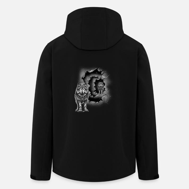 Wolf - Recycelte Männer Softshell-Jacke von Stanley/Stella - Schwarz