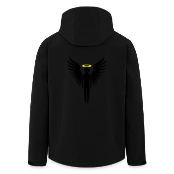 Engel Symbol - Recycelte Männer Softshell-Jacke von Stanley/Stella - Schwarz - Hinten - AI Model Male 185 light (185cm)