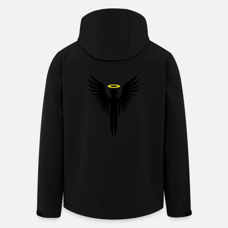 Angel Symbol - Men’s Recycled Softshell Jacket by Stanley/Stella - black