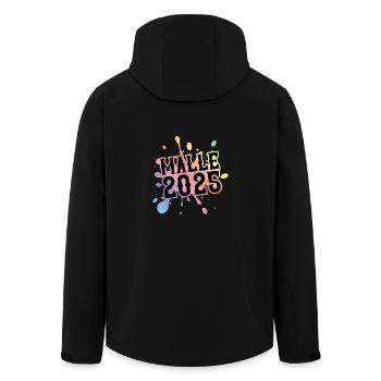 Malle 2025 Blobs Coloré - Veste softshell homme en polyester recyclé Stanley/Stella - noir - Dos - AI Model Male 185 light (185cm)