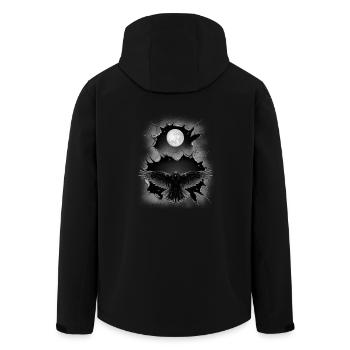 mystical Halloween Bird Raven Crow Raven - Men’s Recycled Softshell Jacket by Stanley/Stella - black - Back - AI Model Male 185 light (185cm)