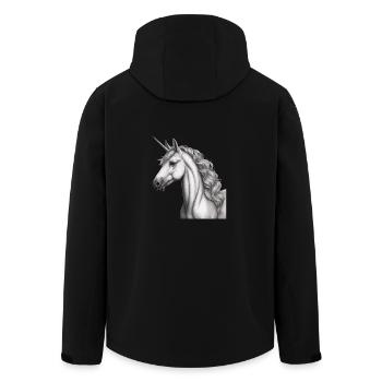 Horse Unicorn Mythical Creature Horses Unicorns - Men’s Recycled Softshell Jacket by Stanley/Stella - black - Back - AI Model Male 185 light (185cm)