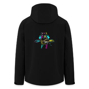 Summer Giraffe Giraffes Child Kids Zoo - Men’s Recycled Softshell Jacket by Stanley/Stella - black - Back - AI Model Male 185 light (185cm)