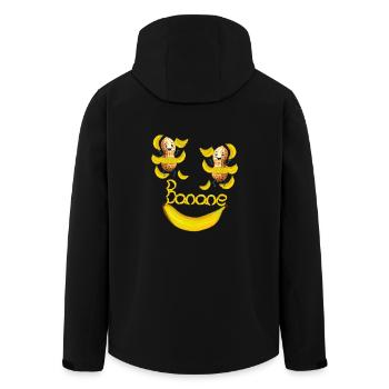 Happy Dancing Dance Banana Fruit Fruit Children - Men’s Recycled Softshell Jacket by Stanley/Stella - black - Back - AI Model Male 185 light (185cm)