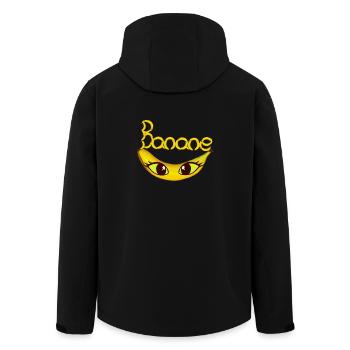 Banane Bananen Obst Frucht Früchte lustig - Recycelte Männer Softshell-Jacke von Stanley/Stella - Schwarz - Hinten - AI Model Male 185 light (185cm)
