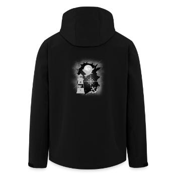 maritim Leuchtturm Kompass Anker Möwe Seefahrt - Recycelte Männer Softshell-Jacke von Stanley/Stella - Schwarz - Hinten - AI Model Male 185 light (185cm)