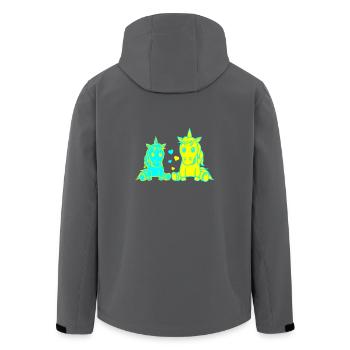 Licorne Rétro des années 80 des années 90 Cheval Licornes Rétro Enfant - Veste softshell homme en polyester recyclé Stanley/Stella - noir - Dos - AI Model Male 185 light (185cm)