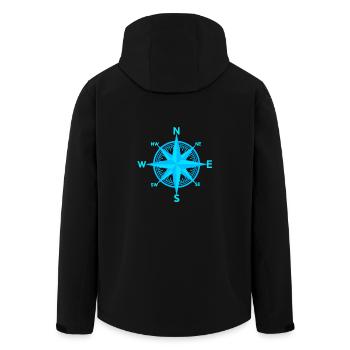 maritime compass compass seafaring sailor - Men’s Recycled Softshell Jacket by Stanley/Stella - black - Back - AI Model Male 185 light (185cm)