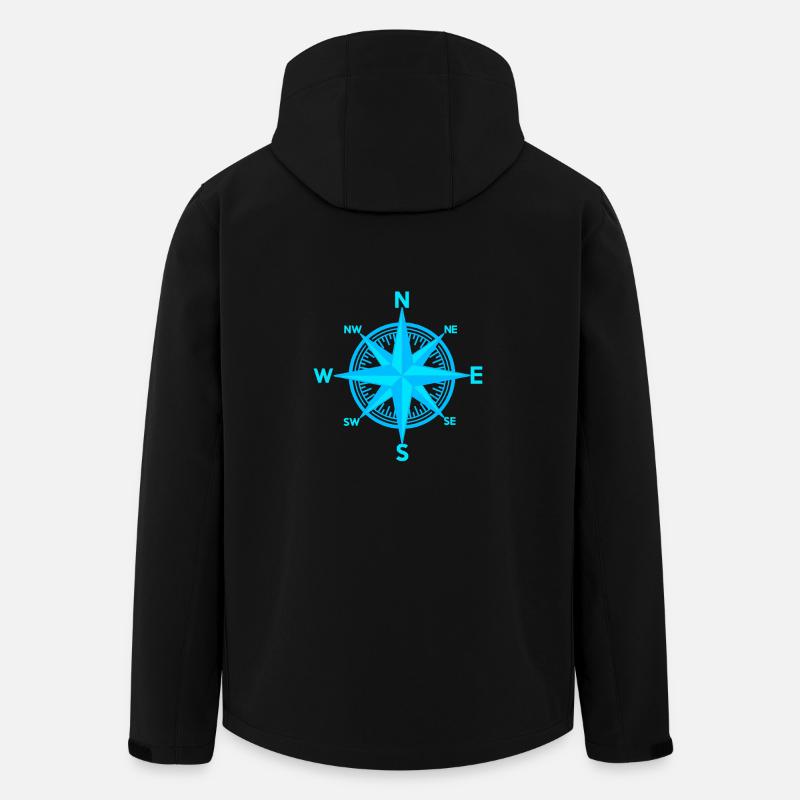 maritim Windrose Kompass Seefahrt Seemann - Recycelte Männer Softshell-Jacke von Stanley/Stella - Schwarz