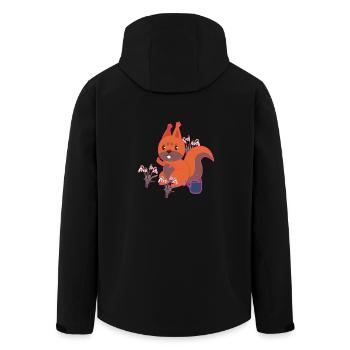 Spring Squirrel Snowdrop Kids - Men’s Recycled Softshell Jacket by Stanley/Stella - black - Back - AI Model Male 185 light (185cm)