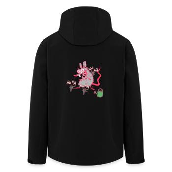 Garden Rat Snowdrop Spring Gardener - Men’s Recycled Softshell Jacket by Stanley/Stella - black - Back - AI Model Male 185 light (185cm)