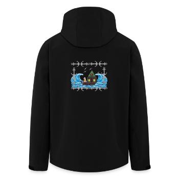 Maritime cacahuète marin navire navires Ahoy Moin - Veste softshell homme en polyester recyclé Stanley/Stella - noir - Dos - AI Model Male 185 light (185cm)