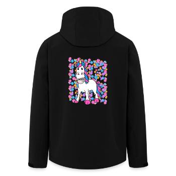 Spring Summer Unicorn Unicorns Kids Child - Men’s Recycled Softshell Jacket by Stanley/Stella - black - Back - AI Model Male 185 light (185cm)