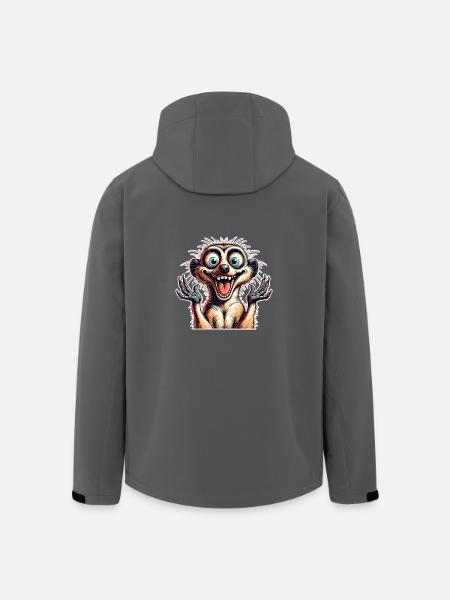 Erdmännchen - Recycelte Männer Softshell-Jacke von Stanley/Stella - Schwarz
