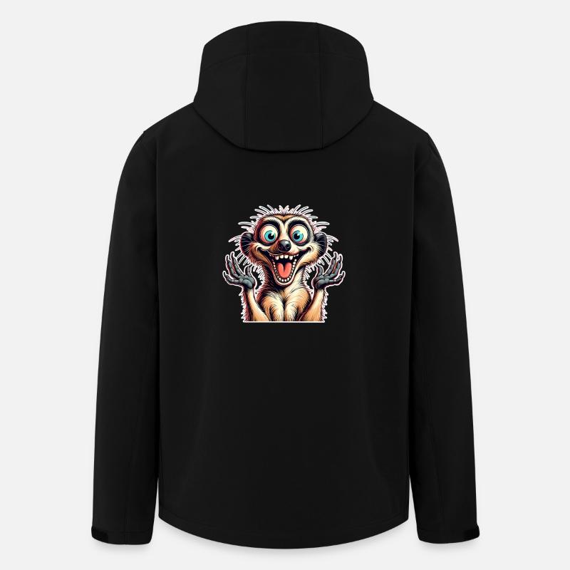Erdmännchen - Recycelte Männer Softshell-Jacke von Stanley/Stella - Schwarz