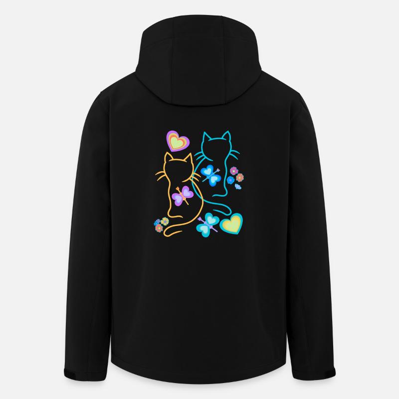 Cat Cats Kitten - Men’s Recycled Softshell Jacket by Stanley/Stella - black