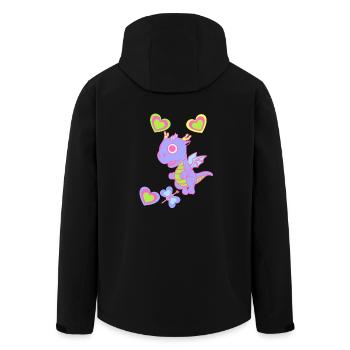 Bébé Dragon Dragon Enfants Enfant Rétro Années 80 Années 90 - Veste softshell homme en polyester recyclé Stanley/Stella - noir - Dos - AI Model Male 185 light (185cm)