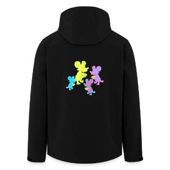 Retro Mäuse Maus 80er 90er Vintage Kinder Kind - Recycelte Männer Softshell-Jacke von Stanley/Stella - Schwarz - Hinten - AI Model Male 185 light (185cm)
