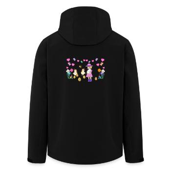 Children Child Easter Easter Toddlers Baby - Men’s Recycled Softshell Jacket by Stanley/Stella - black - Back - AI Model Male 185 light (185cm)