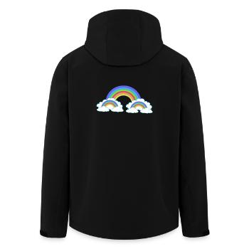 Rainbow Colorful Colorful Heavenly Kids - Men’s Recycled Softshell Jacket by Stanley/Stella - black - Back - AI Model Male 185 light (185cm)