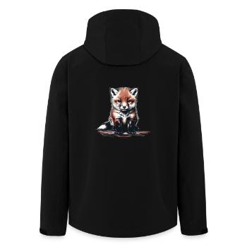 Waldtier Fuchs Füchse Kinder Kind Märchen - Recycelte Männer Softshell-Jacke von Stanley/Stella - Schwarz - Hinten - AI Model Male 185 light (185cm)