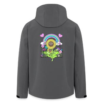 Tournesol Fleurs de tournesol - Veste softshell homme en polyester recyclé Stanley/Stella - noir - Dos - AI Model Male 185 light (185cm)