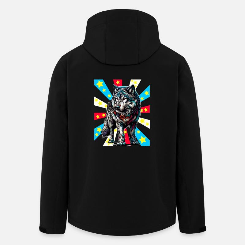 Tattoo Wolf Wölfe - Recycelte Männer Softshell-Jacke von Stanley/Stella - Schwarz