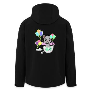 Bébé Enfant Naissance Chauve-souris Fantasy Oeuf Oeufs - Veste softshell homme en polyester recyclé Stanley/Stella - noir - Dos - AI Model Male 185 light (185cm)