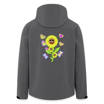Tournesol Tournesols Jardin Fleur Fleurs - Veste softshell homme en polyester recyclé Stanley/Stella - noir - Dos - AI Model Male 185 light (185cm)