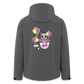Fledermaus Baby Geburt Geburtstag Kinder Kind Ei - Recycelte Männer Softshell-Jacke von Stanley/Stella - Schwarz - Hinten - AI Model Male 185 light (185cm)