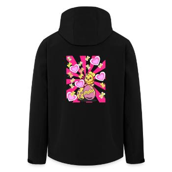 Rétro Pâques poussin enfants enfant bébé oeuf de poule - Veste softshell homme en polyester recyclé Stanley/Stella - noir - Dos - AI Model Male 185 light (185cm)